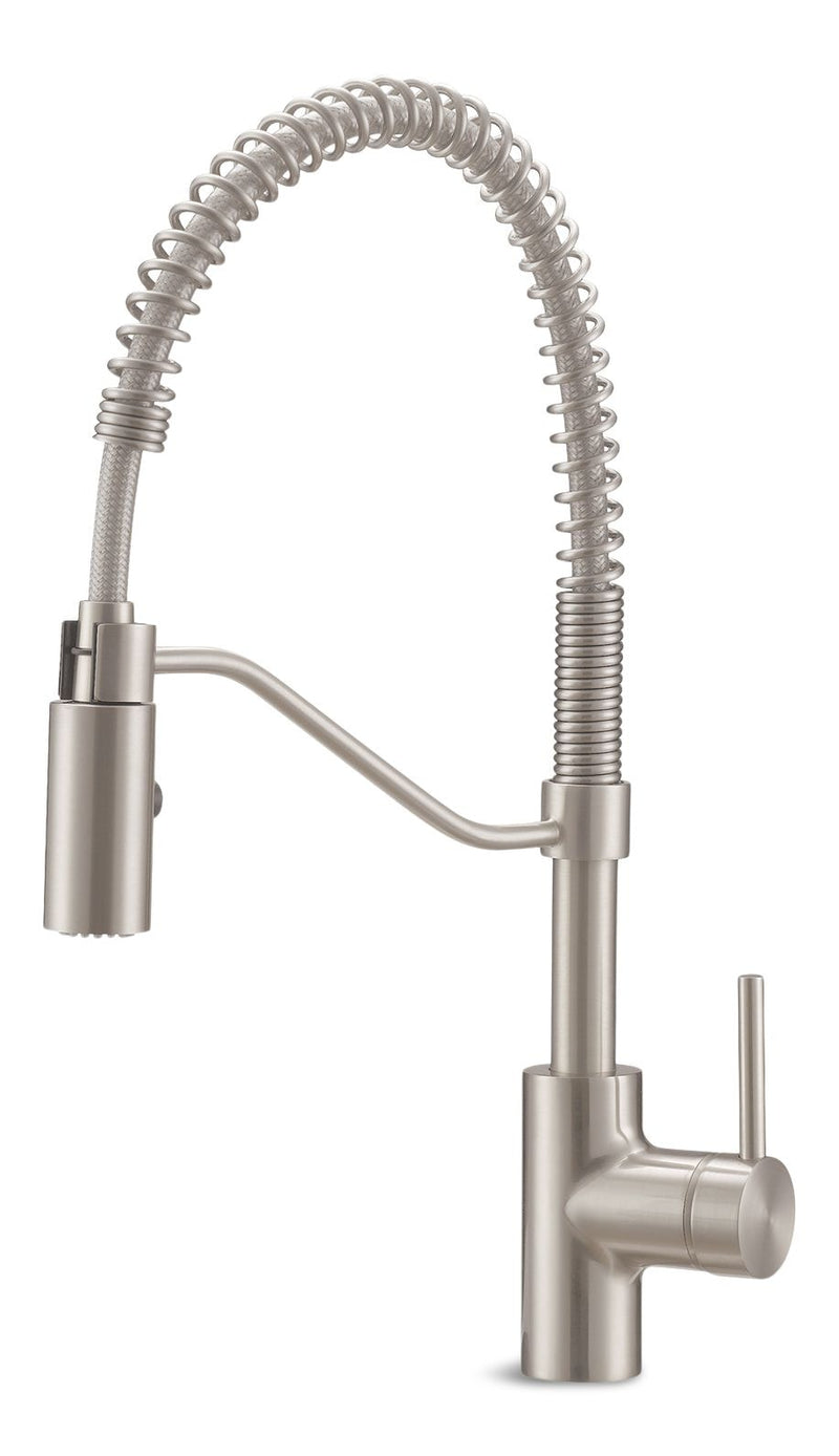 Danze Jasper Single Handle Pull Down Kitchen Faucet, Stainless Steel N7