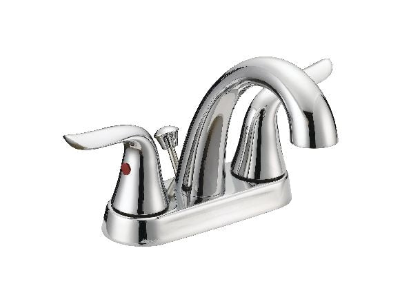 Danze Plymouth Double Handle 4-in Centreset Bathroom Sink Faucet with Pop-Up Drain, Chrome R8
