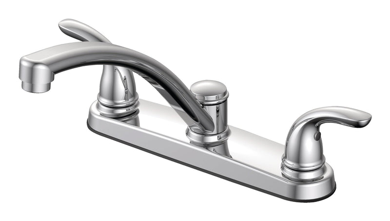 Danze Renovate Double Handle Kitchen Faucet, Chrome S6