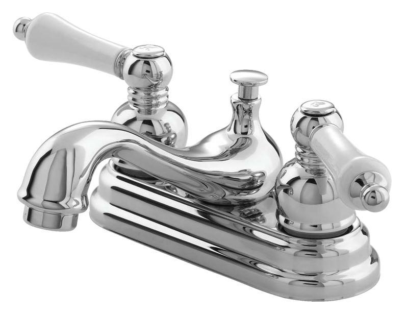 Danze Sheridan Double Handle 4-in Centreset Bathroom Sink Faucet with Pop-Up Drain, Chrome F1