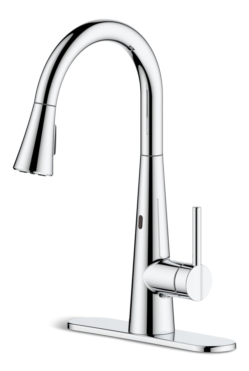 Danze Tronus Dual-Sensor 1-Handle Pull Down Sprayhead Kitchen Faucet, Various Finishes H0