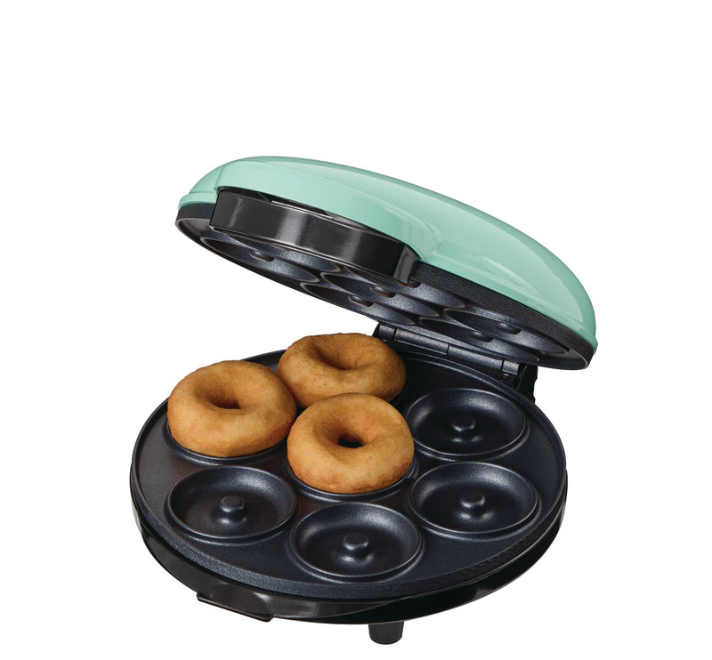 Dash Express Mini Compact Electric Donut Maker, Non-Stick Surface, Aqua V7