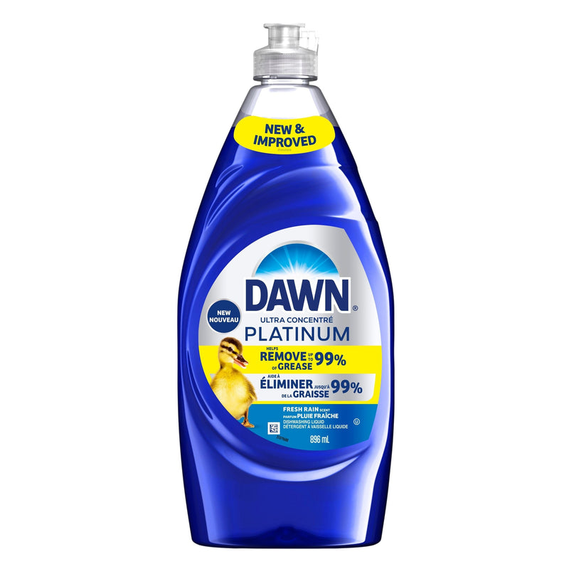 Dawn Platinum Liquid Dish Detergent, Refreshing Rain, 896-mL F6