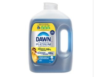 Dawn Platinum Liquid Dish Soap Detergent Refill, Fresh Rain, 1.52-L X6