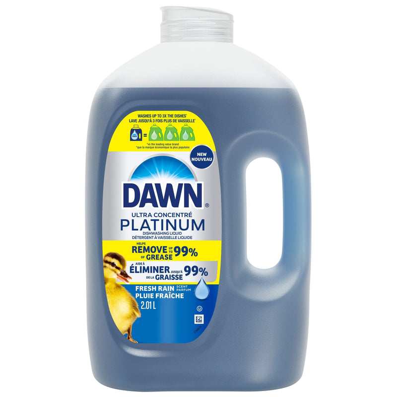 Dawn Ultra Platinum Liquid Dish Soap Refill, Refreshing Rain Scent, 2.01-L D8