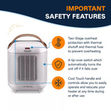 De'Longhi HFX30C15WCA Capsule Ceramic Fan Heater, White