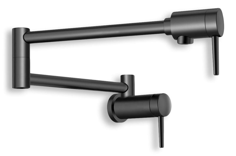 Delta Contemporary Wall Mount Pot Filler, Matte Black S6