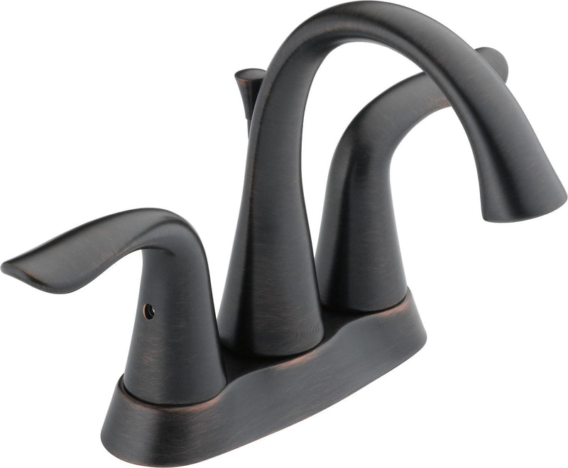 Delta Faucet Lahara Double Handle Rigid Spout 4-in Centerset Bathroom Sink Faucet, WaterSense Certified, Venetian Bronze X7