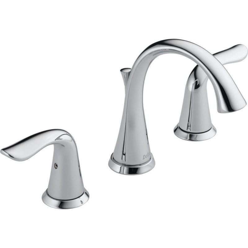 Delta Faucet Lahara Double Handle Widespread 4-16-in Centerset Bathroom Sink Faucet with Pop-up Drain, Assorted Finishes O0