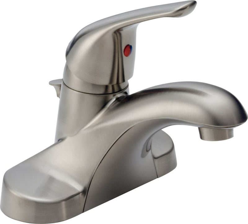 Delta Faucet Principals Single Handle 4-in Centreset Bathroom Sink Faucet, WaterSense Certified, Brushed Nickel E9