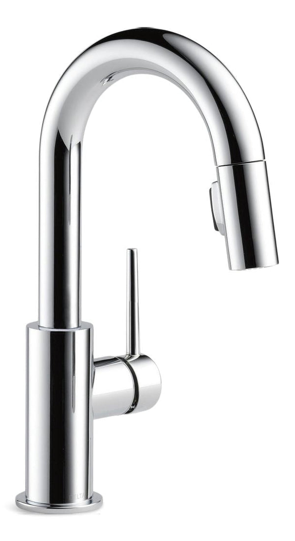 Delta Faucet Trinsic Single Handle High Arc Pull Down Bar/Prep Kitchen Faucet, Assorted Finishes Y2