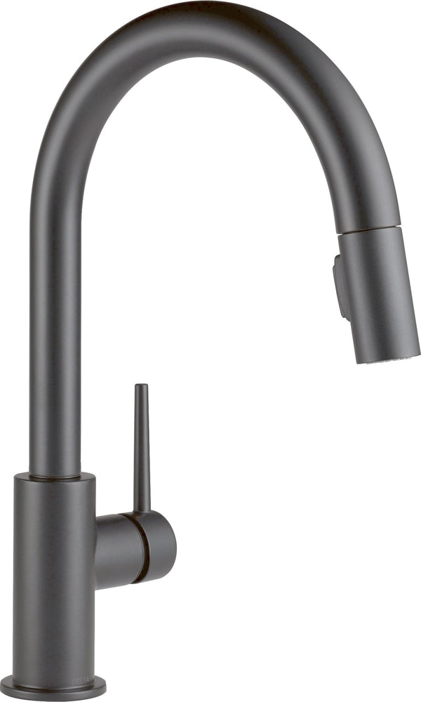 Delta Trinsic Single Handle Pull-Down Kitchen Faucet, Matte Black B0
