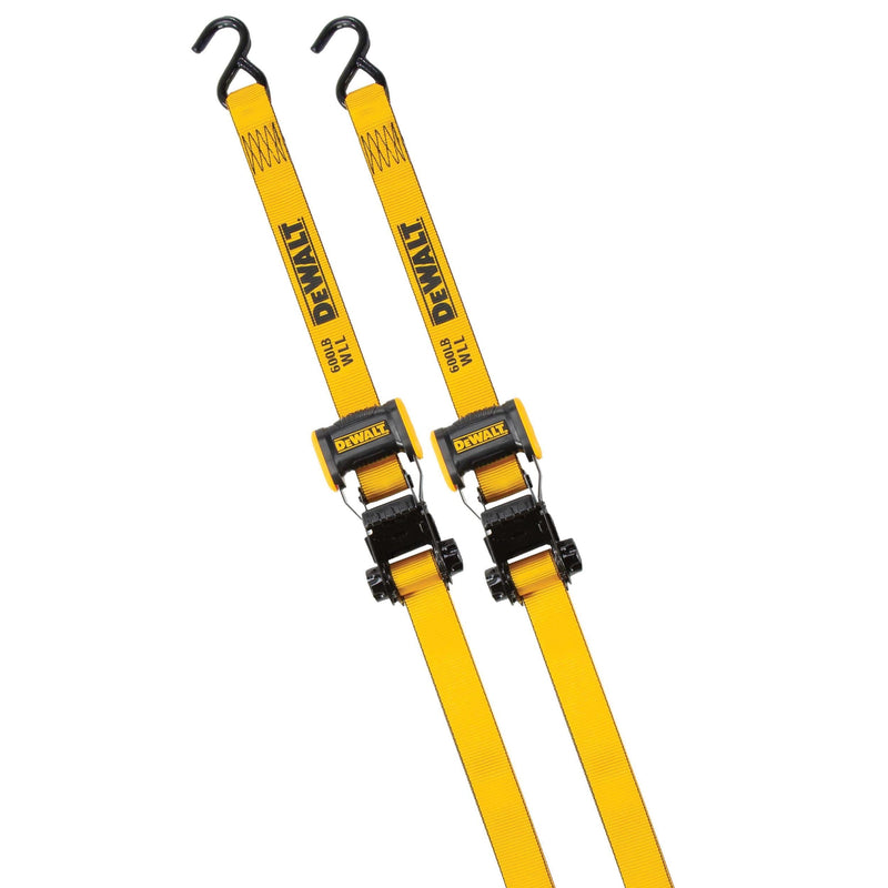 DEWALT DXBC18002 1,800-lb Ratchet Tie-Down Straps, 1.25-in x 12-ft, 2-pk A0