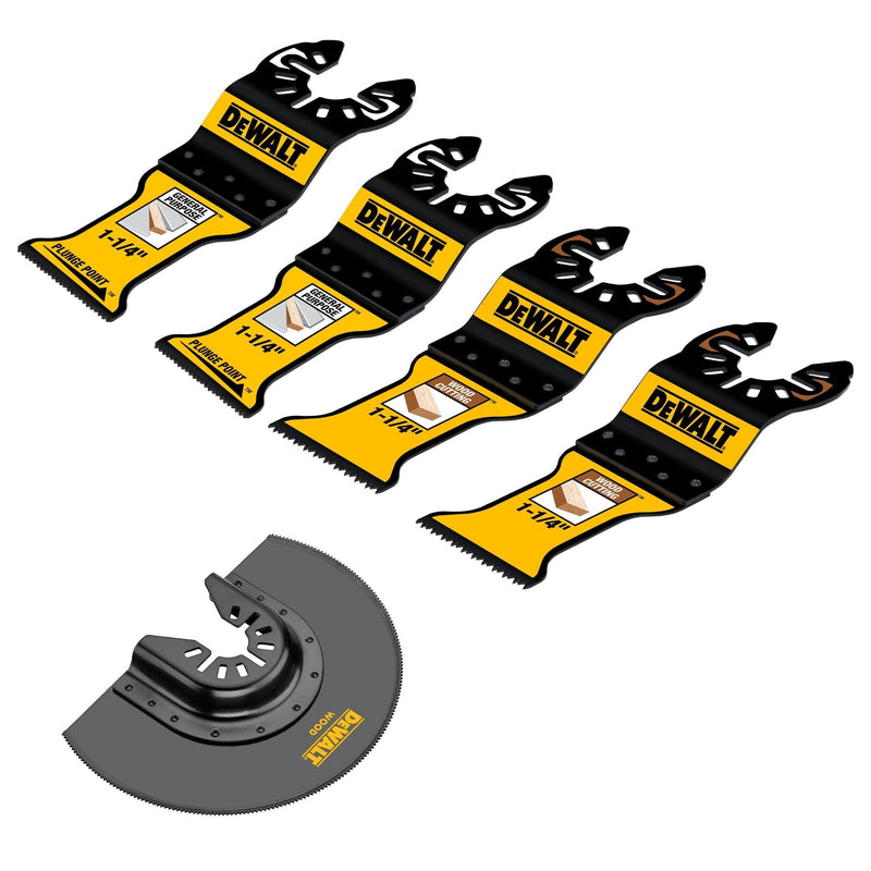 Dewalt Oscillating Blade Set, 5-Piece Z2