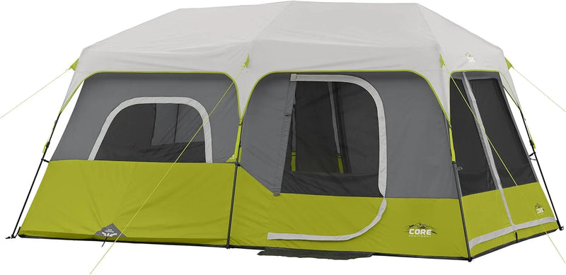 Core 9 Person Instant Cabin Tent - 14' x 9', Green (40008) E6