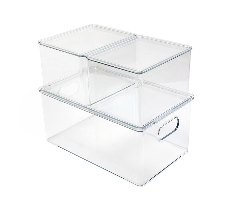 Dial Clear Storage Bin Set, 3-pc X7