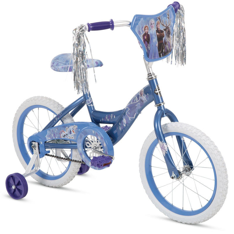 Disney Frozen Kids' Bike, 16-in Wheel, Ice Blue/White C0