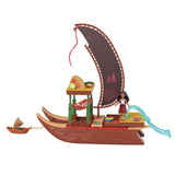 Disney Princess Moana's Adventure Canoe Transforming Toy Set for Ages 4+