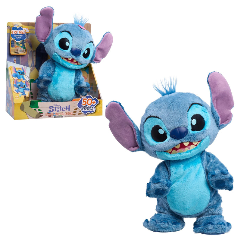 Disney Stitch Double Trouble Interactive Plush, Blue Z1
