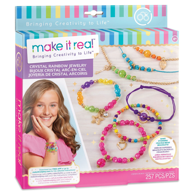 DIY Customizable Friendship Bracelete & Charms, Multi-Coloured, 257-pk, for Arts & Crafts/Birthday Favour H1