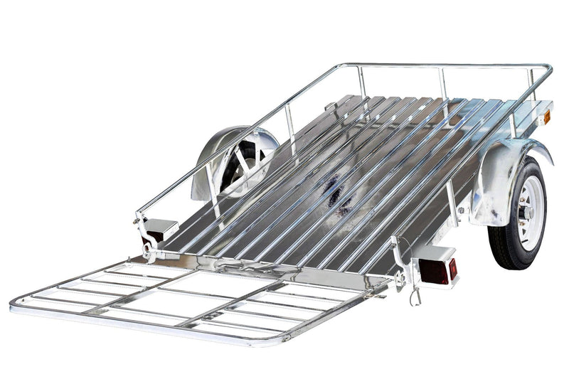 DK2 4x6-ft Single-Axle Open Rail Galvanized Utility Trailer O8