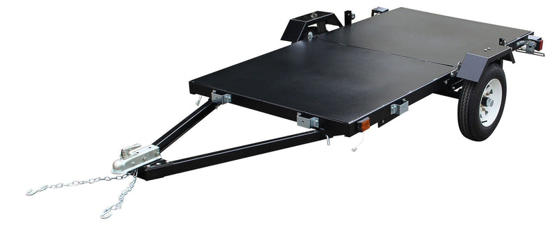 DK2 4x8-ft Single-Axle Folding Utility Trailer with 2-in Ball Coupler D6