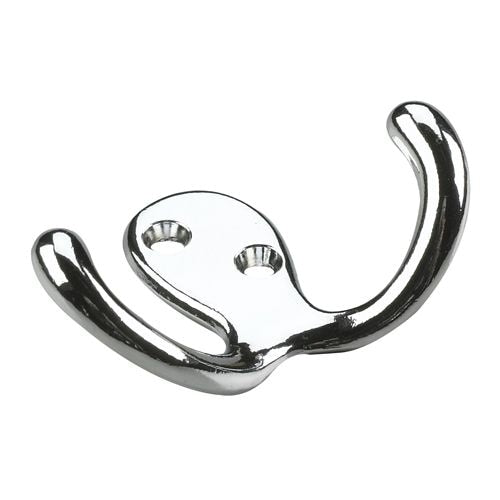 Double Wardrobe Hook, Chrome, 4pk T1