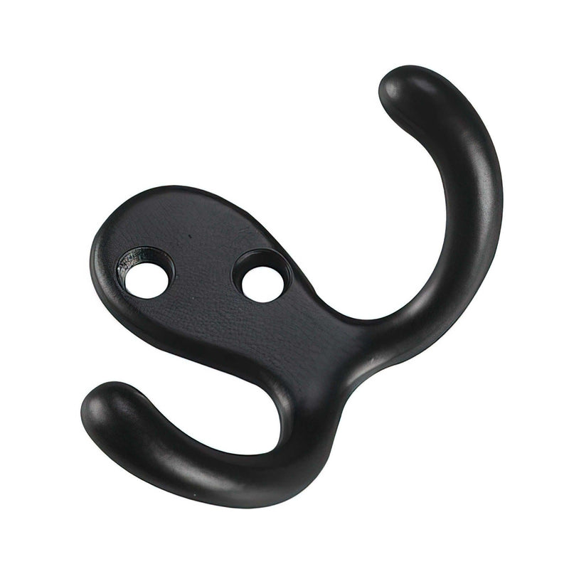 Double Wardrobe Hook, Matte Black, 4pk Y5