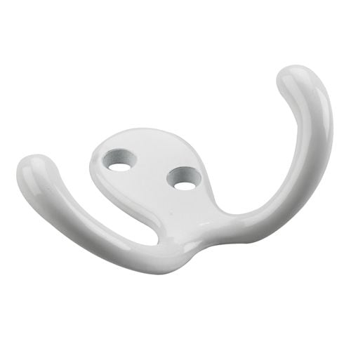Double Wardrobe Hook, White, 4pk G5