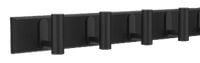 Dowel 4 Hook Rack, Black T0