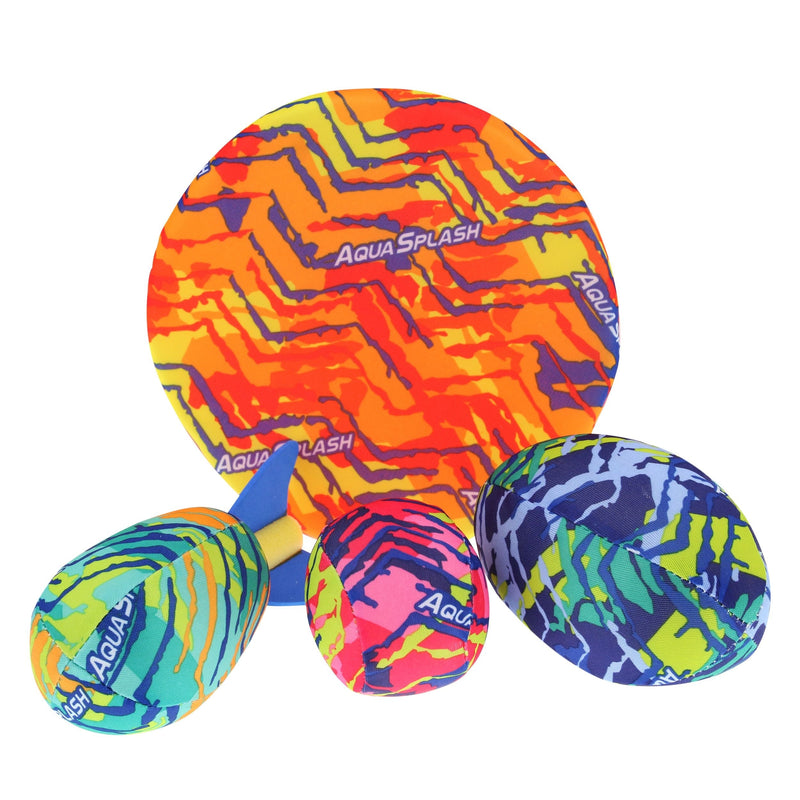 Dunk n' Drench Pool Kids' Splash Ball Set, Multi-Coloured, 4-pk, Ages 3+, for Beach/Pool Fun Activities L4