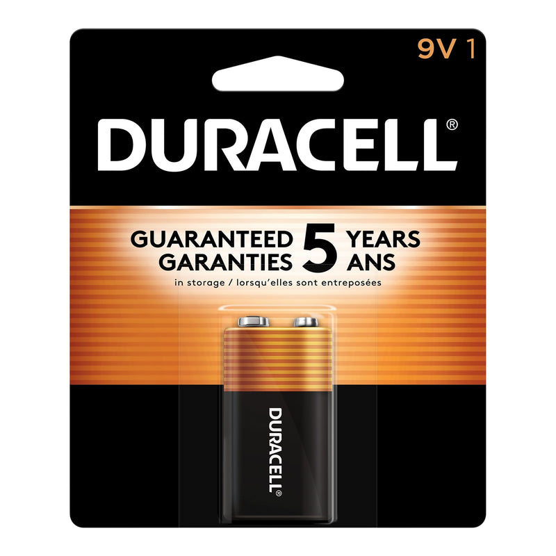 Duracell Coppertop 9V Alkaline Battery, All Purpose, 1-pk S2