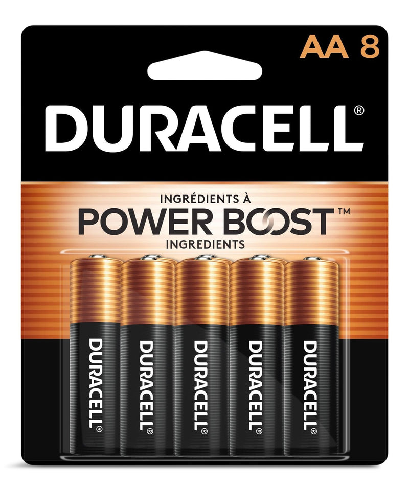 Duracell Coppertop AA Alkaline Batteries, All Purpose, 8-pk E9