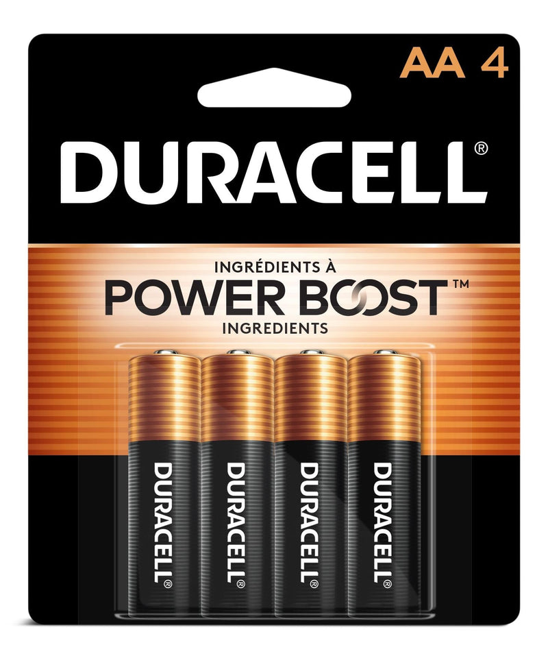 Duracell Coppertop AA Batteries, Alkaline, 4-pk S0
