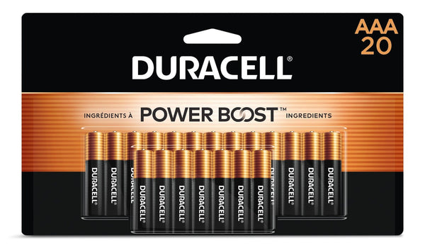 Duracell Coppertop AAA Batteries, Alkaline, 20-pk F7