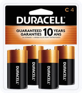 Duracell Coppertop C Alkaline Batteries, All Purpose, 4-pk