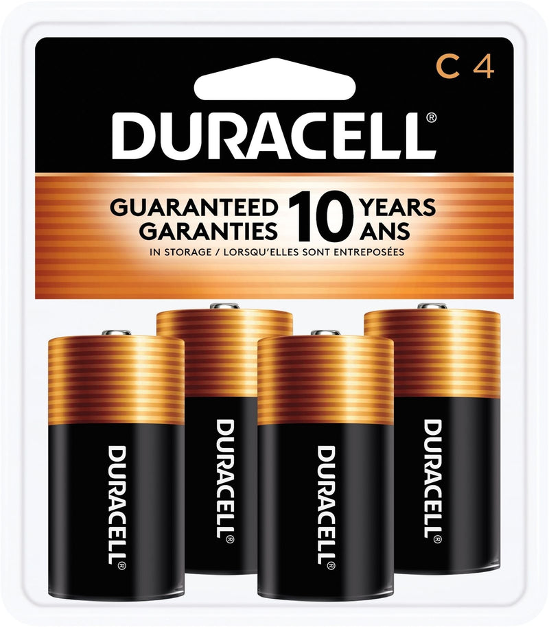 Duracell Coppertop C Alkaline Batteries, All Purpose, 4-pk J0