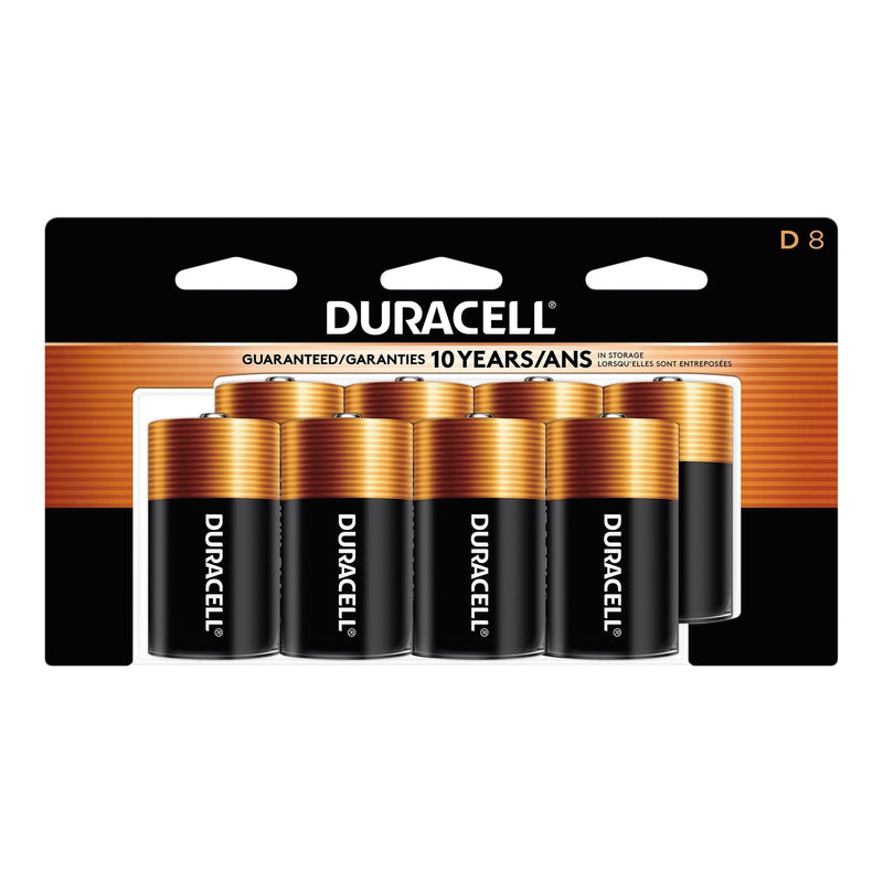 Duracell Coppertop D Alkaline Batteries, All Purpose, 8-pk E6