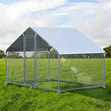 Chicken Coop Large Metal Chicken House/Pen for 6/10 Chickens Poultry Cage