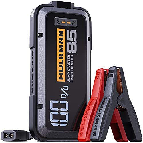 HULKMAN Alpha85 Jump Starter 2000 Amp 20000mAh Car Starter for up to 8.5L Gas and 6L Diesel Engines X9