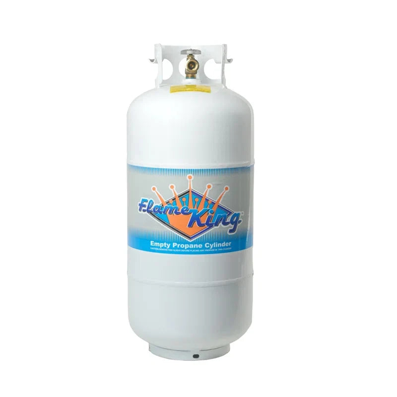 Flame King YSN401 40 lbs. Empty Propane Cylinder with Overfill Protection Device Valve G6