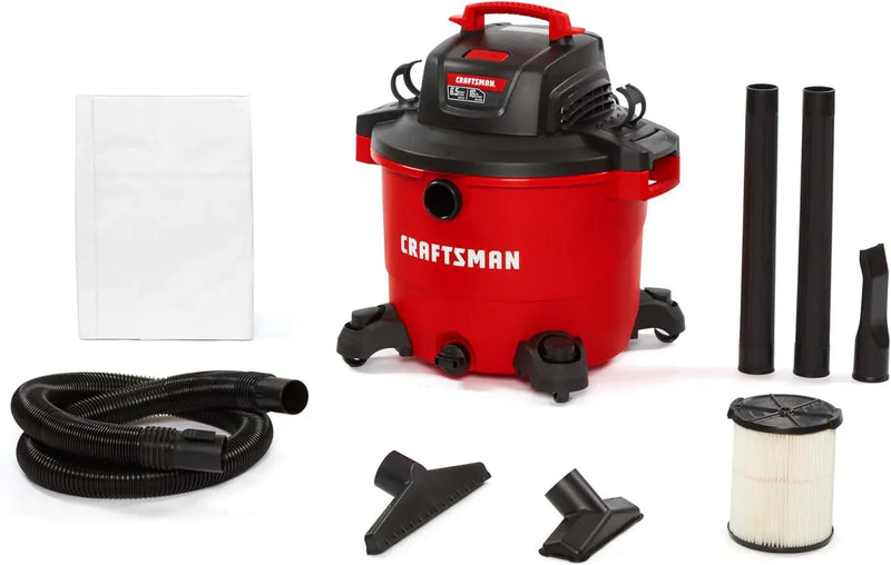 CRAFTSMAN 16 Gallon 6.5 Peak HP Wet/Dry Vac, Heavy-Duty Shop Vacuum T0