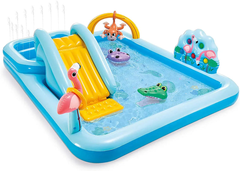 Inflatable Jungle Adventure Play Center – 96′′ x 78′′ x 28′′ – Kiddie Pool for Ages 2 and Up R0