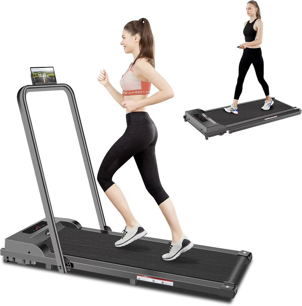 2 in 1 Walking Pad Treadmill, Foldable Treadmills with Handle Bar, 2.5HP Portable Folding Treadmill with Remote Control, Under Desk Treadmill for... G8