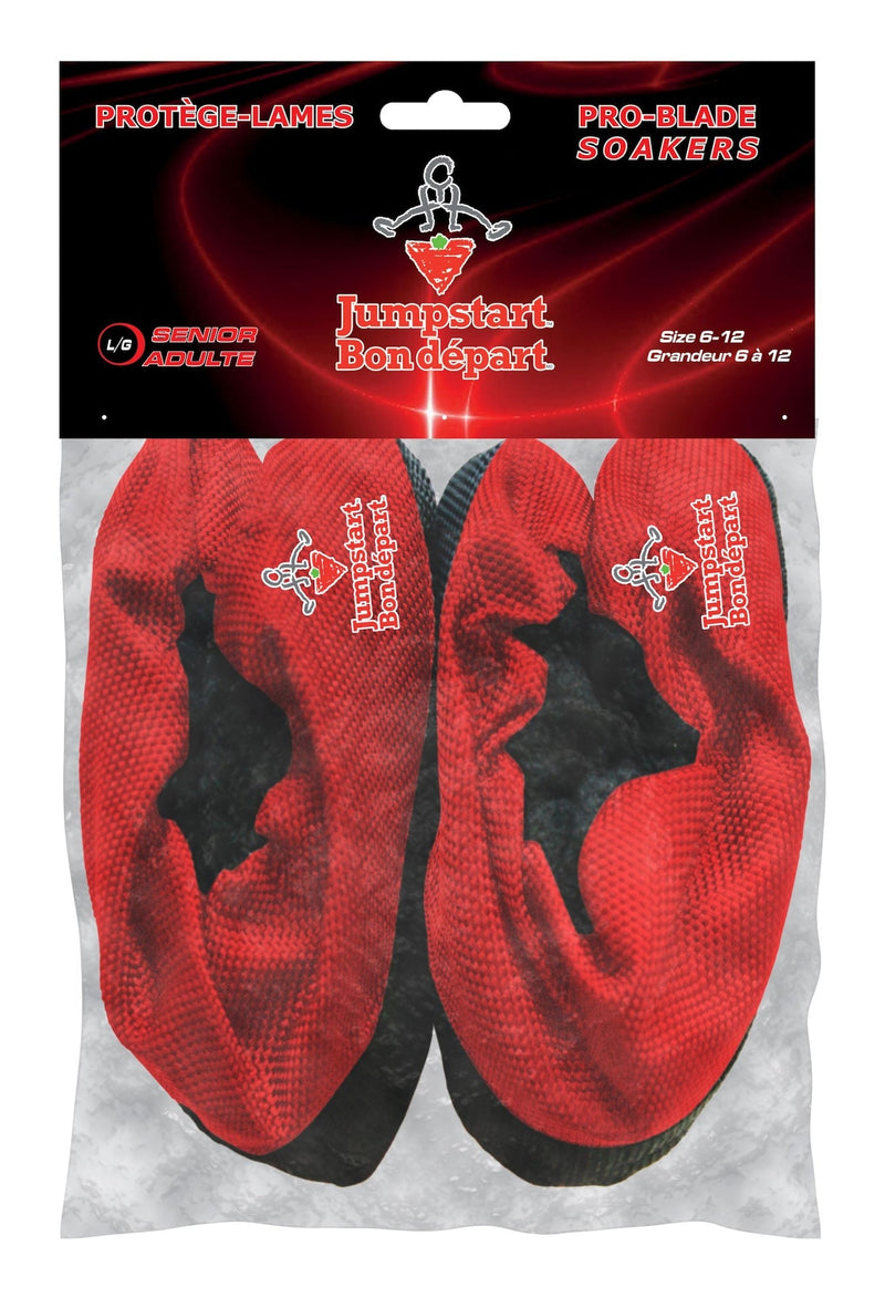 Elite Hockey Pro-Blade Soakers Skate Guards, Jumpstart Red, Assorted Sizes V5
