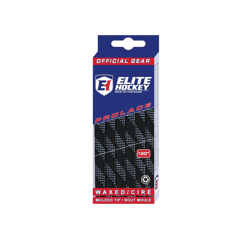 Elite Hockey Prolace Skate Laces, Waxed, Black, Assorted Sizes G4
