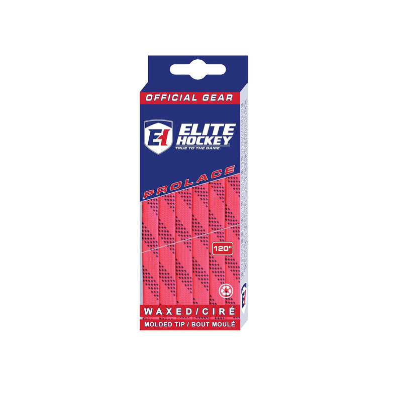 Elite Hockey Prolace Skate Laces, Waxed, Pink, Assorted Sizes U6