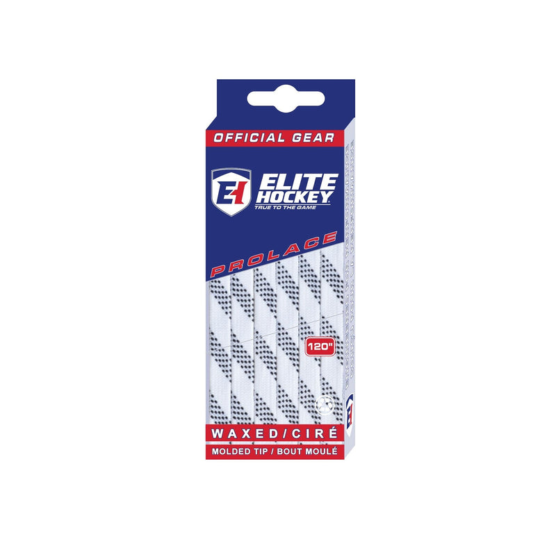 Elite Hockey Prolace Skate Laces, Waxed, White, Assorted Sizes I1