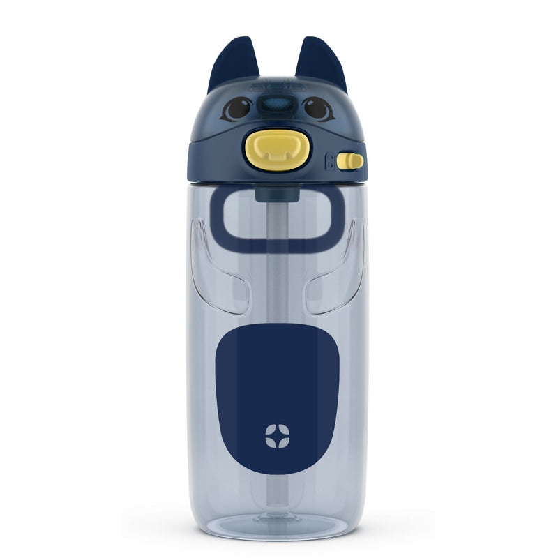 ello Ellies Kids' Reusable Tritan Plastic Water Bottle, 16-oz, Assorted Colours, with Removable Straw E1