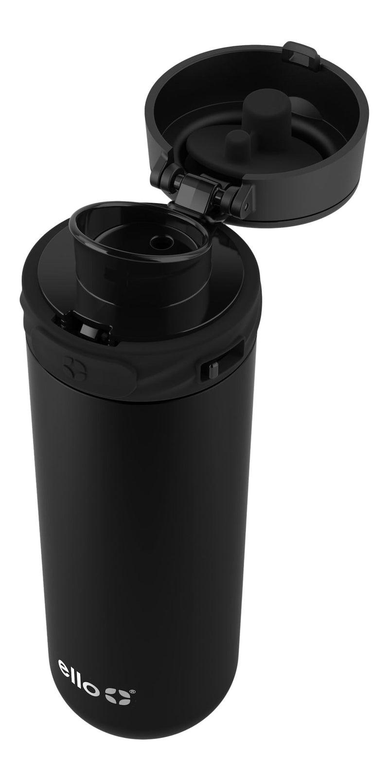 ello Haven Vacuum Insulated Stainless Steel Travel Mug, 16-oz, Black, with Carry Loop B6